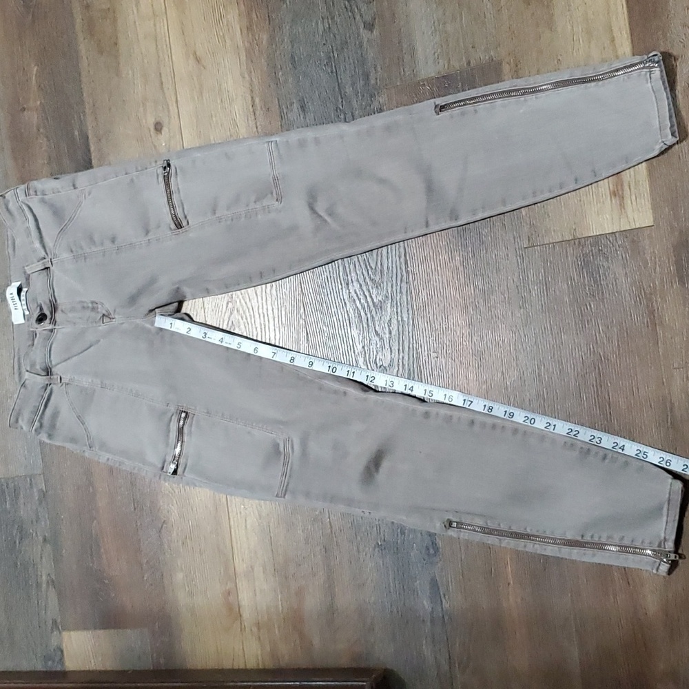 Pistola zippered skinny grey jeans euc